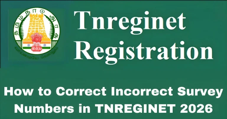How to Correct Incorrect Survey Numbers in TNREGINET 2026