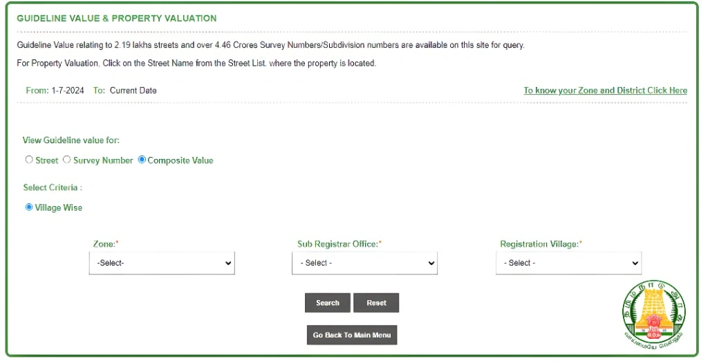 How to Check Guideline Value by Date on TNREGINET?