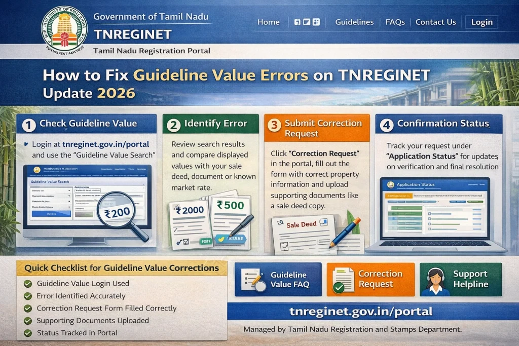 Steps to Fix Guideline Value Errors on TNREGINET