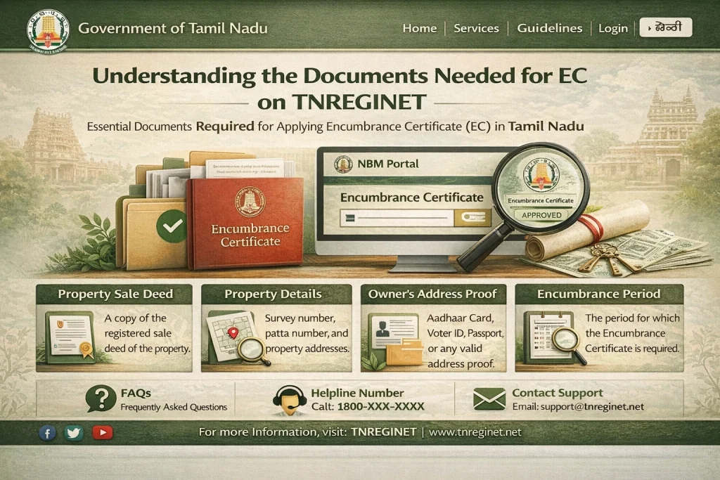 Key Documents Needed for EC on TNREGINET
