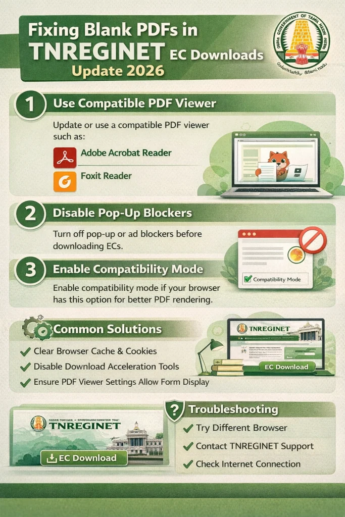 How to Fix Blank PDFs in TNREGINET EC Downloads