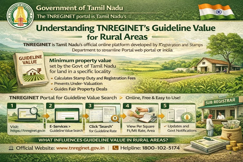 How to Check the Guideline Value for Rural Areas on TNREGINET