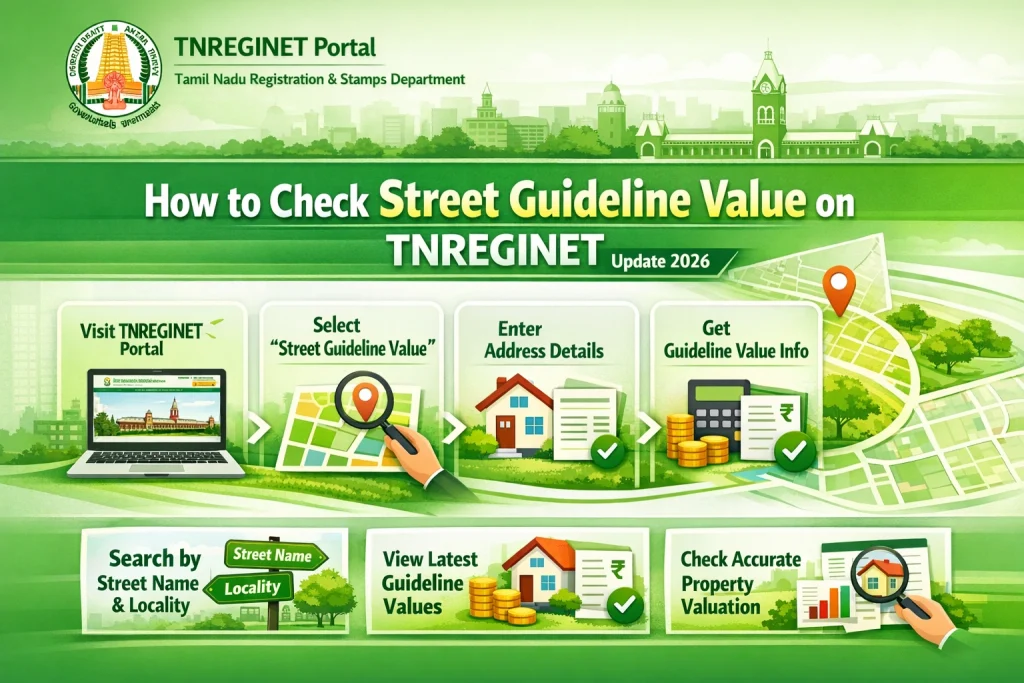 How to check street guideline value on TNREGINET
