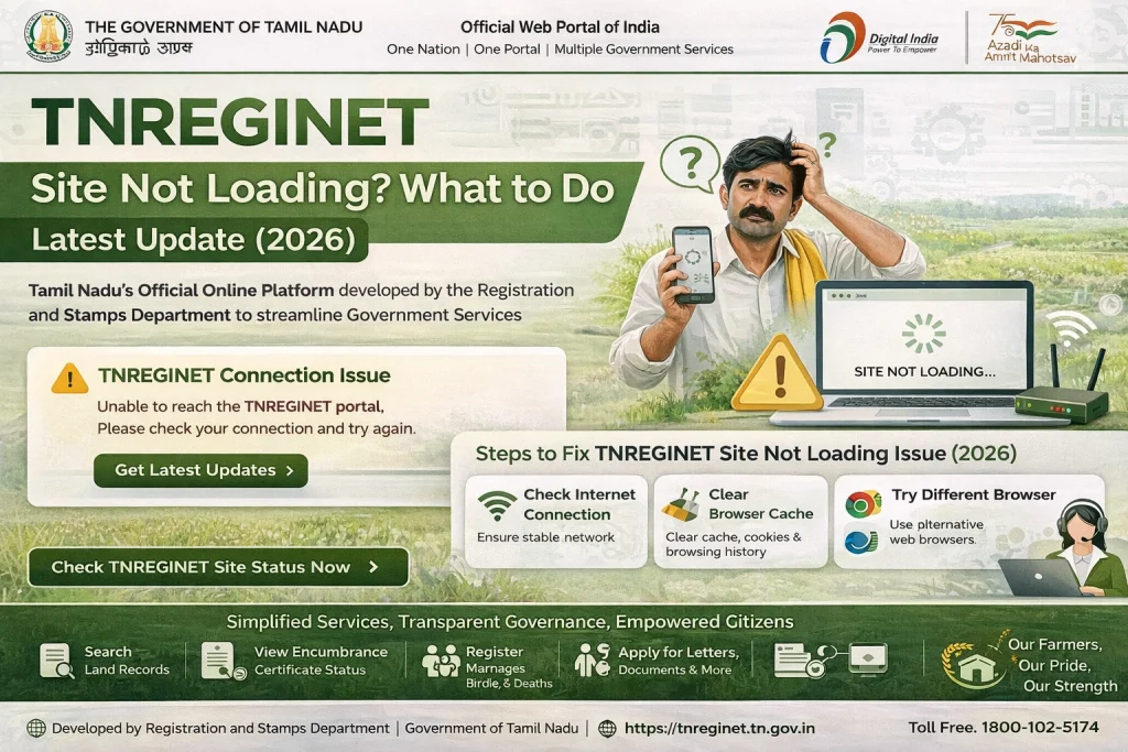  Contact official TNREGINET support if it still does not load