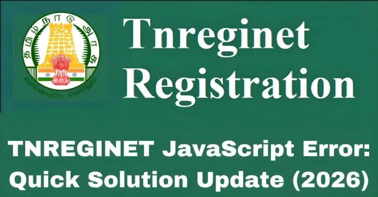 TNREGINET JavaScript Error: Quick Solution Update (2026)