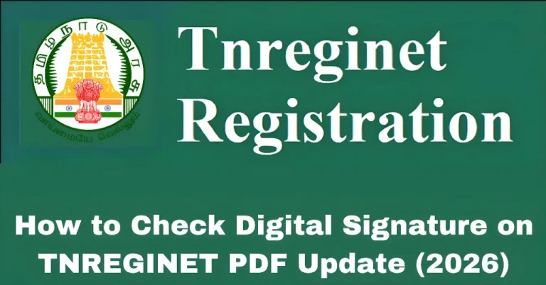 How to Check Digital Signature on TNREGINET PDF Update (2026)