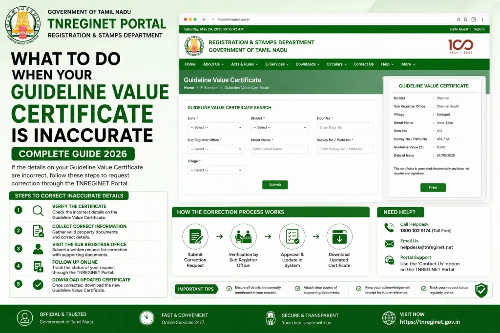 Step by Step Correct Guideline Value Certificate
