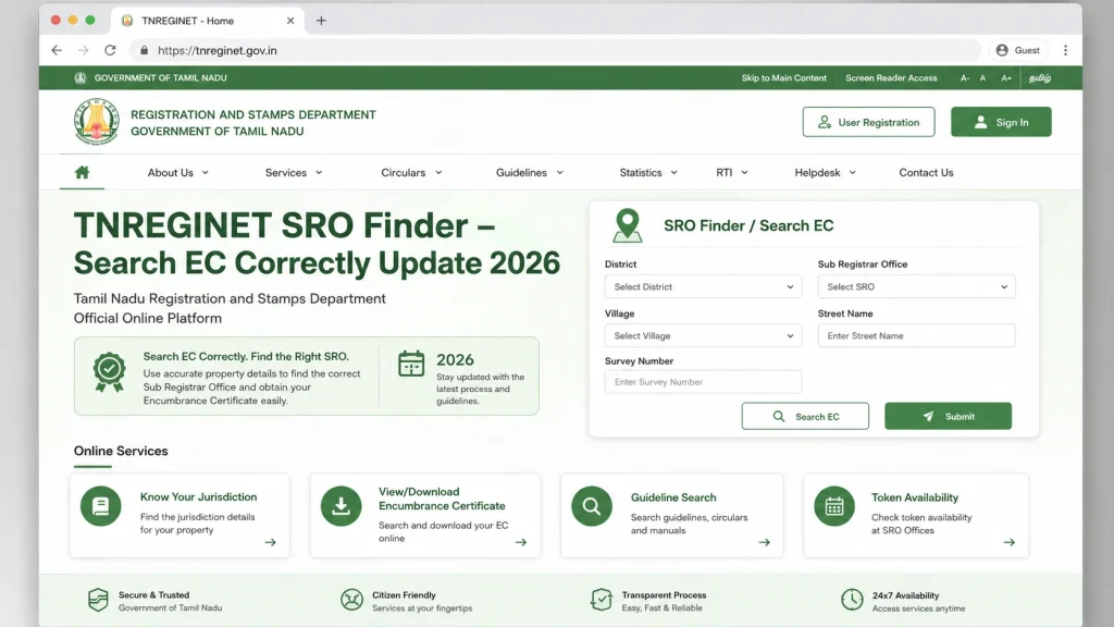 Step-by-Step Guide to Use TNREGINET SRO Finder