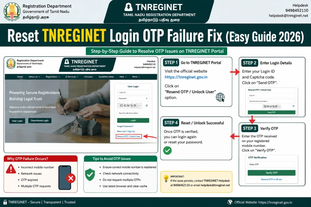 How to Reset TNREGINET Login Password Without OTP