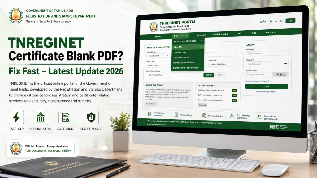 Step-by-Step Fix for Blank TNREGINET PDF