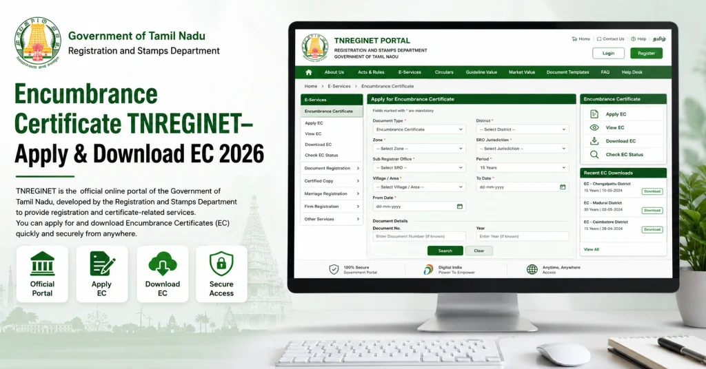 How to Register on TNREGINET for Encumbrance Certificate