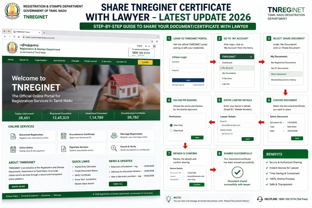 Step-by-Step Guide to Share TNREGINET Certificate with a Lawyer