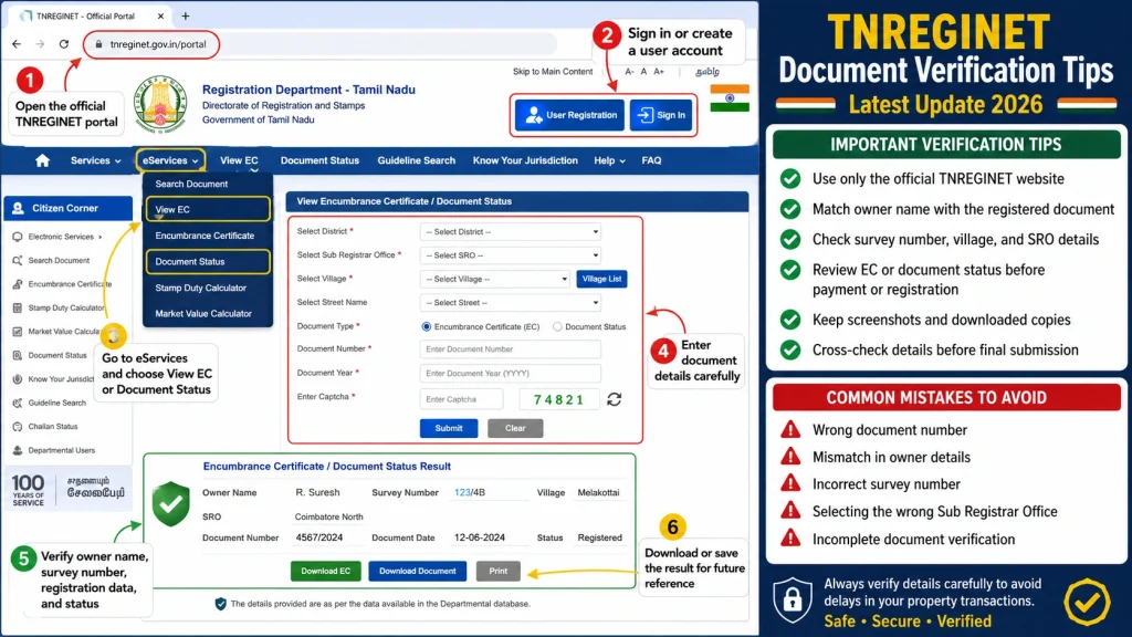 Step-by-Step TNREGINET Document Verification